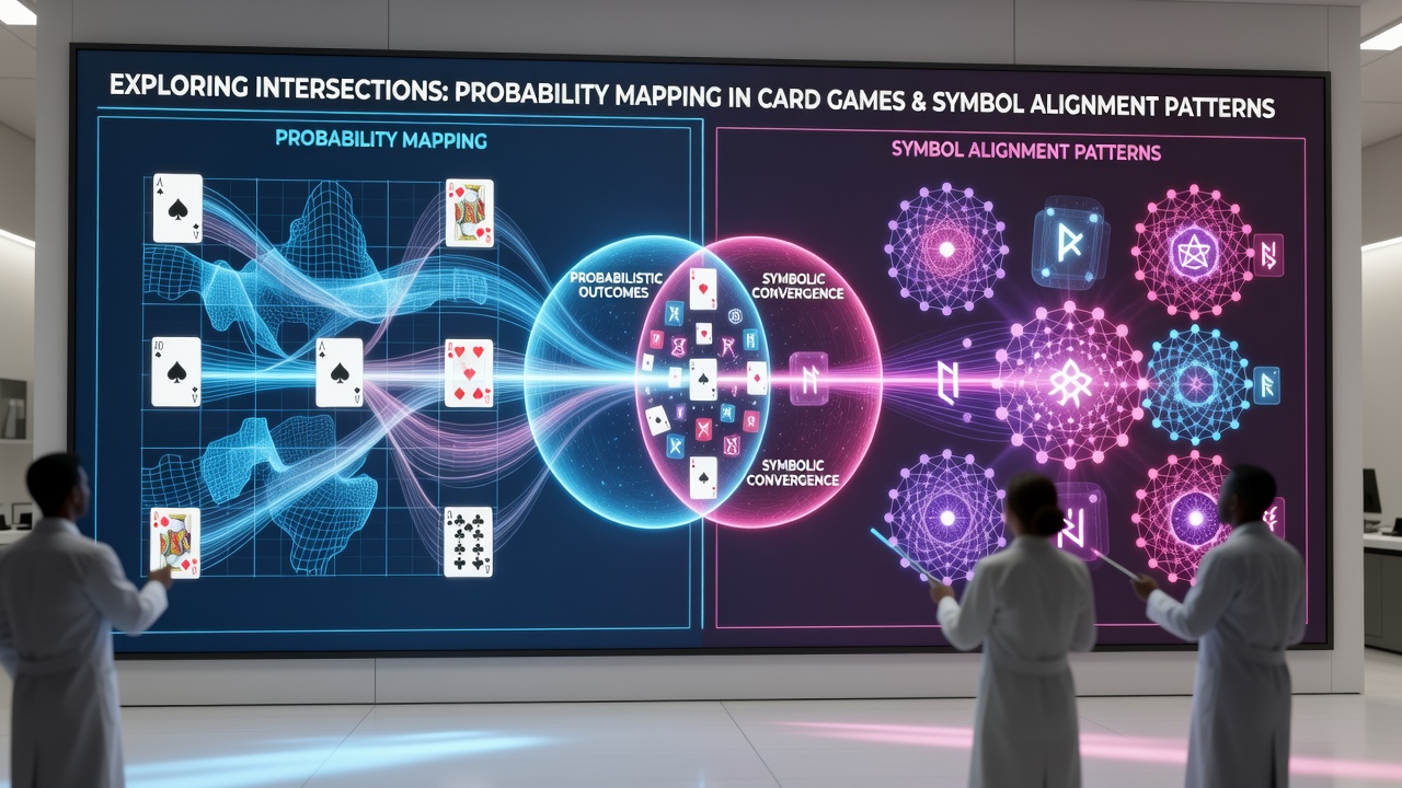 Flowchart showing how symbol alignment data feeds into unified bonus qualification engines alongside card probability outputs