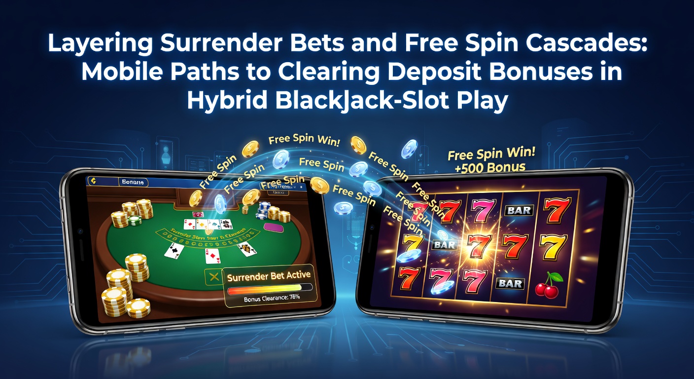 Mobile screen showing blackjack surrender option alongside cascading slot reels in a hybrid casino app