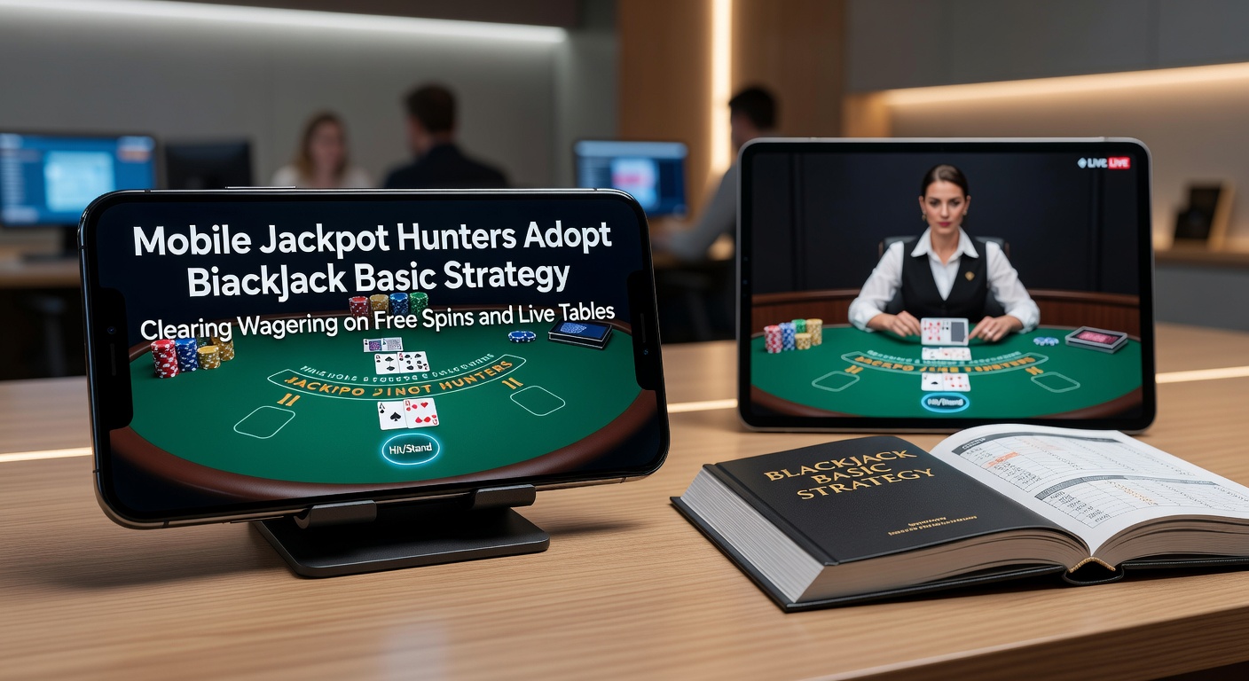 Mobile phone screen displaying a blackjack table alongside spinning jackpot slot reels, illustrating the shift from slots to cards for bonus wagering