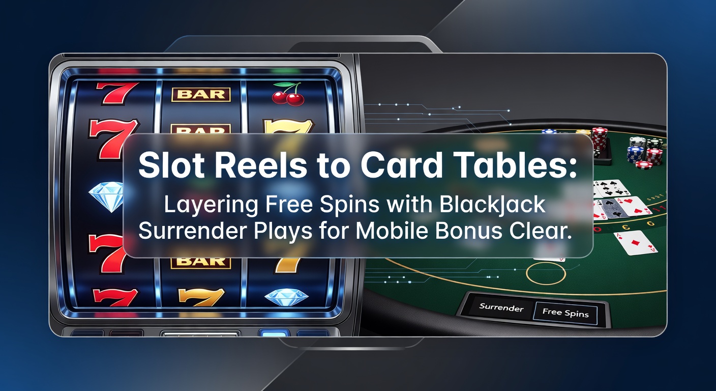 Close-up of a mobile blackjack game with surrender option highlighted during a bonus wagering session