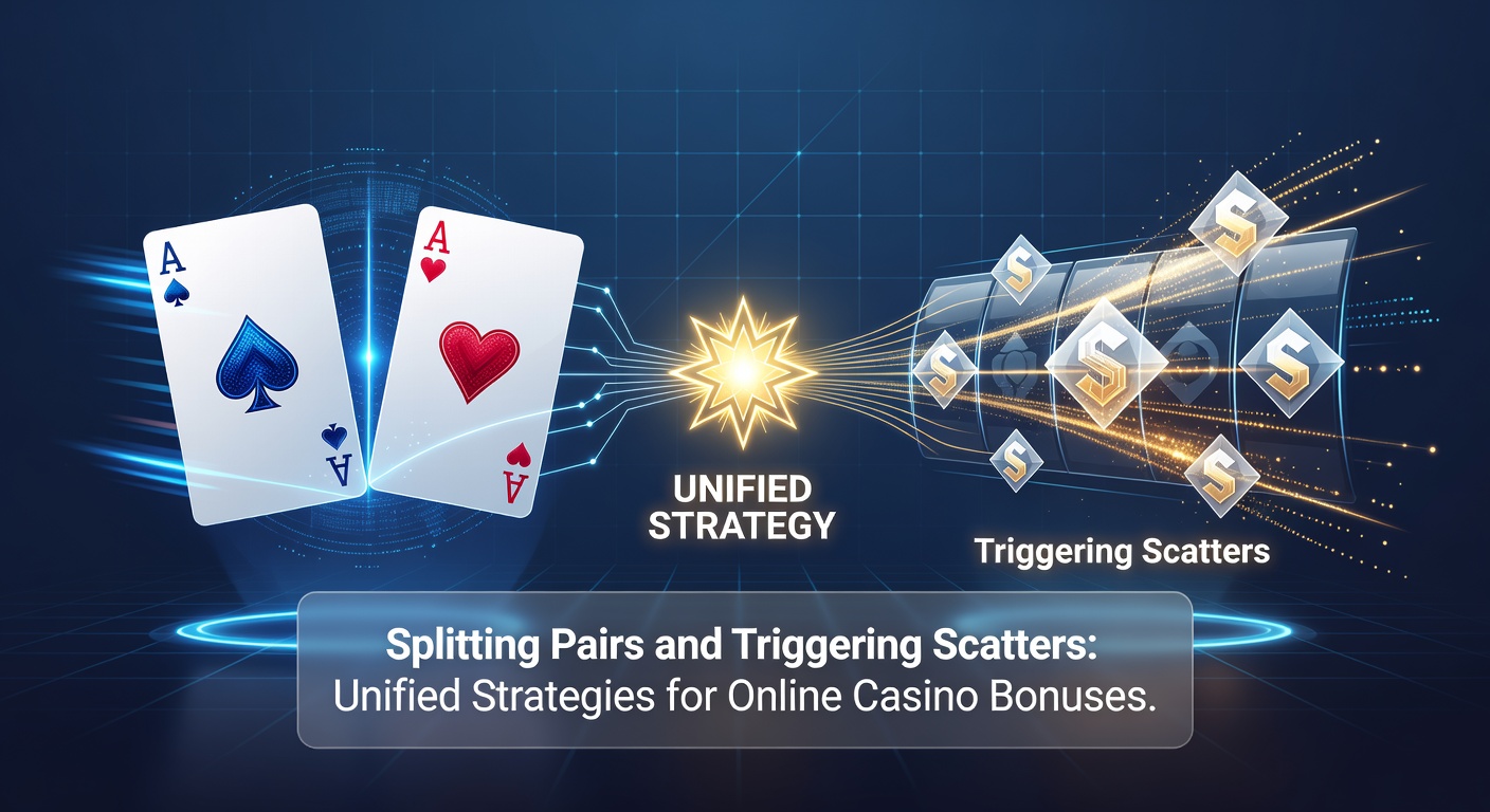 Screenshot of a mobile slot game showing scatter symbols landing and activating free spins, next to a blackjack table with split pairs in progress