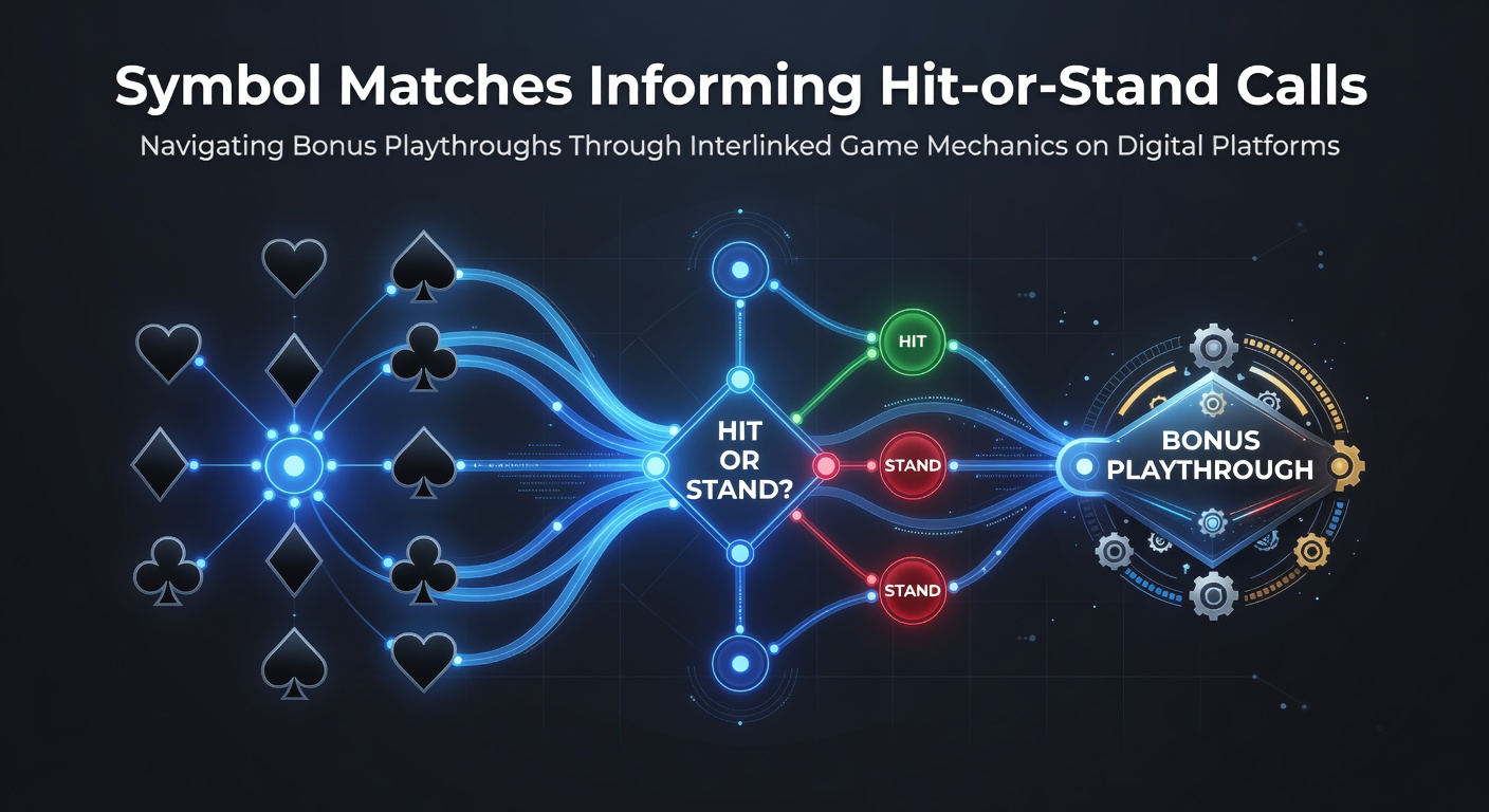 Digital interface showing slot symbol alignments next to blackjack decision prompts during bonus playthrough