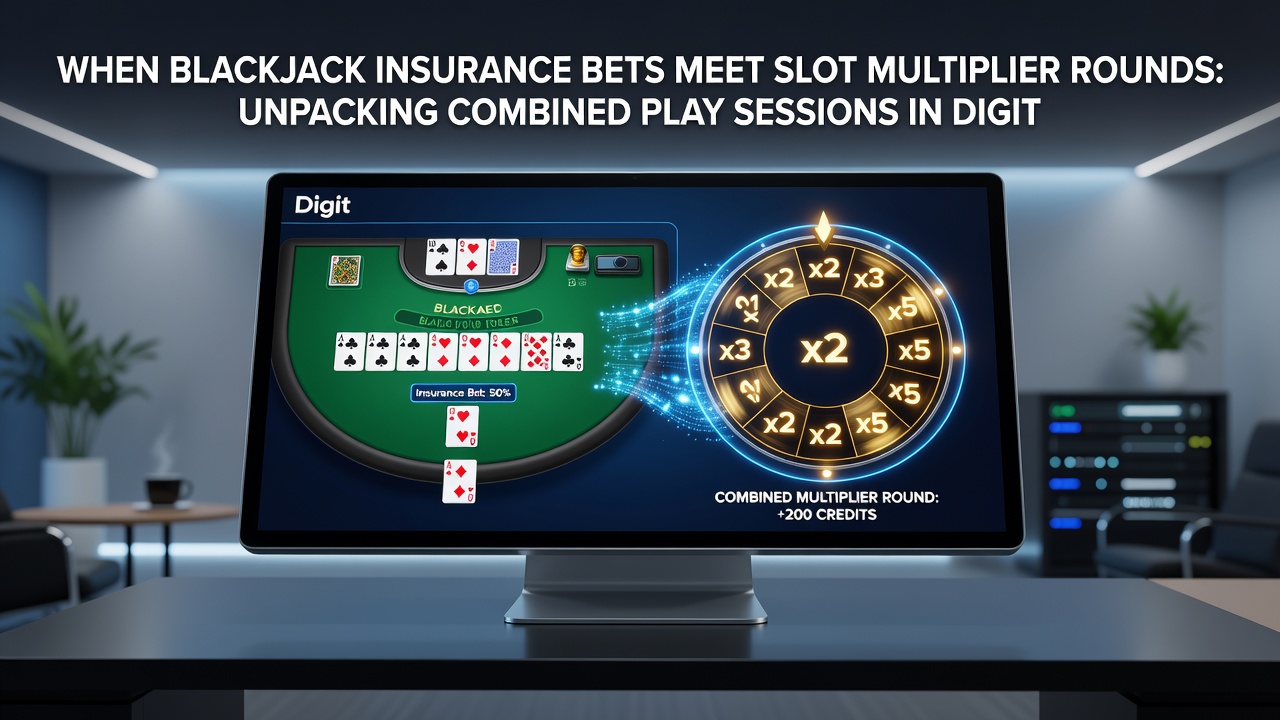 Player dashboard displaying combined blackjack and slot session statistics with multiplier indicators