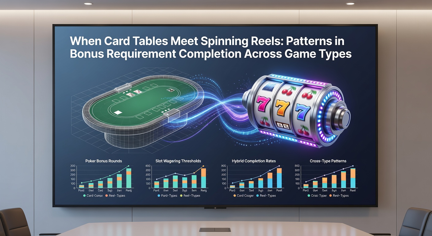Detailed view of spinning reels next to blackjack table highlighting completion pattern differences